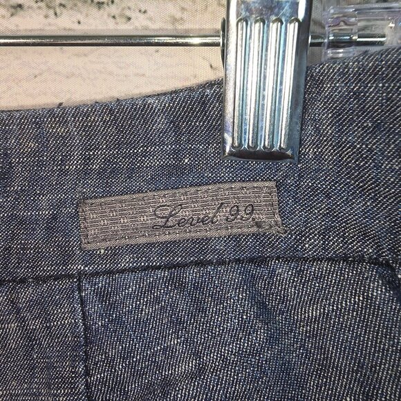 WOMENS LINEN BLEND LEVEL 99 DENIUM COLORED SHORTS SIDE ZIP SIZE 26 - Picture 5 of 6